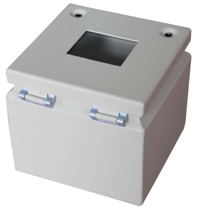 RS PRO Grey Steel Junction Box, IP65, 150 x 150 x 120mm
