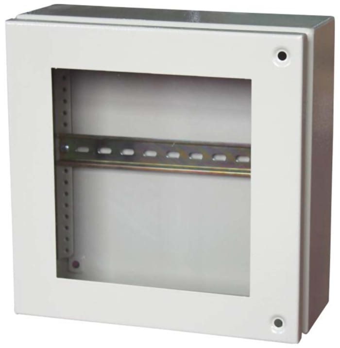 RS PRO Grey Steel Junction Box, IP65, 200 x 200 x 120mm