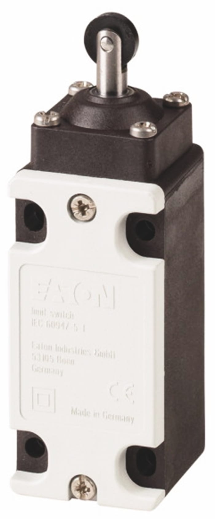 Eaton Roller Plunger Limit Switch, NO/NC, IP65, Plastic Housing, 415V ac Max, 10A Max