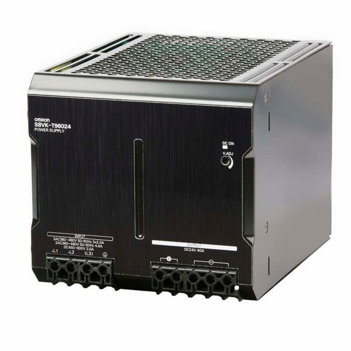 Omron S8VK-T Switched Mode DIN Rail Power Supply, 380 → 480V ac ac Input, 24V dc dc Output, 40A Output, 960W