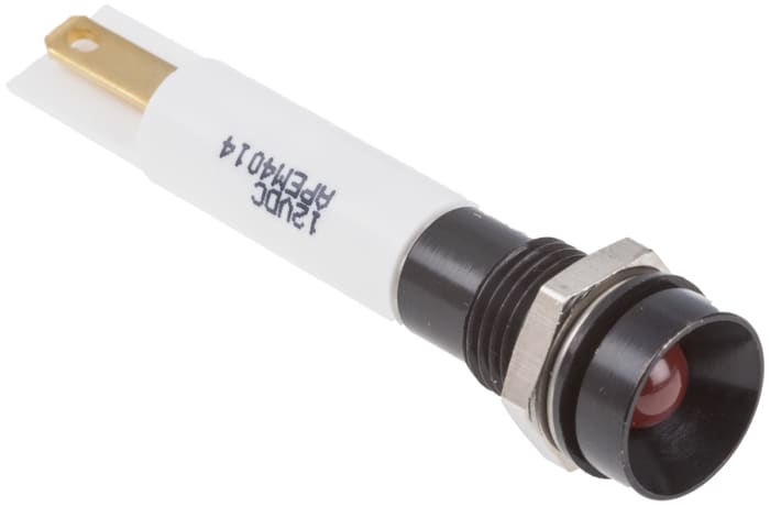 RS PRO Orange Panel Mount Indicator, 10.8 → 13.2V dc, 8mm Mounting Hole Size, IP67