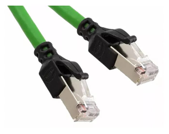 HARTING, 5m Cat5e, Green RJ45 to Male RJ45 Male, SF/UTP Shielded, Terminated PUR Sheath