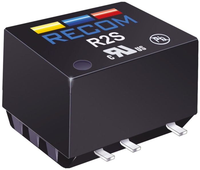 Recom R2S DC-DC Converter, 12V dc/ 167mA Output, 4.5 → 5.5 V dc Input, 2W, Surface Mount, +100°C Max Temp -40°C