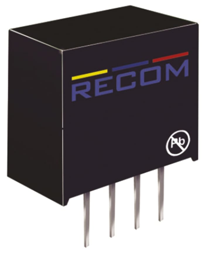 Recom ROL Isolated DC-DC Converter, 5V dc/ 100mA Output, 0.5W, Through Hole, +85°C Max Temp -40°C Min Temp