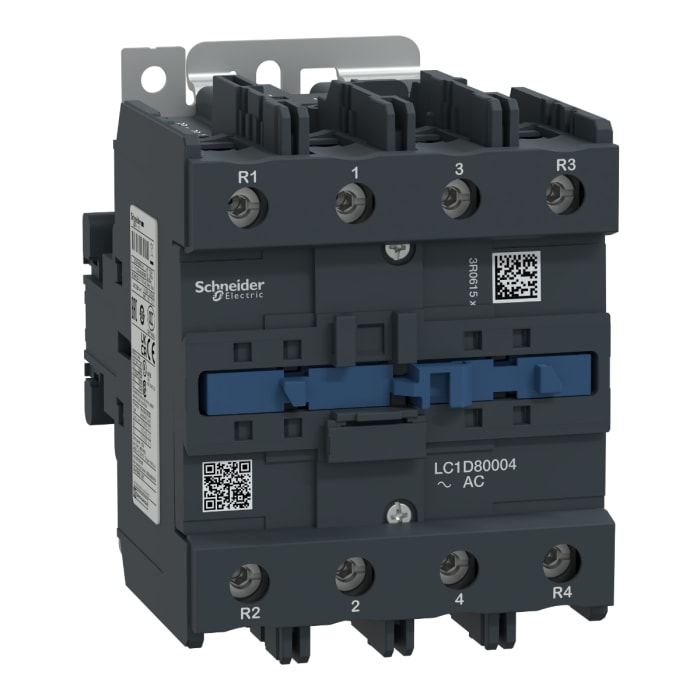 Schneider Electric TeSys D LC1D Contactor, 110 V ac Coil, 4-Pole, 80 A, 4NO