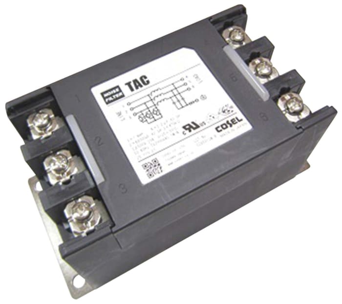 Cosel, TAC 20A 500 V ac 150 kHz → 1MHz, Panel Mount RFI Filter, Screw 3 Phase
