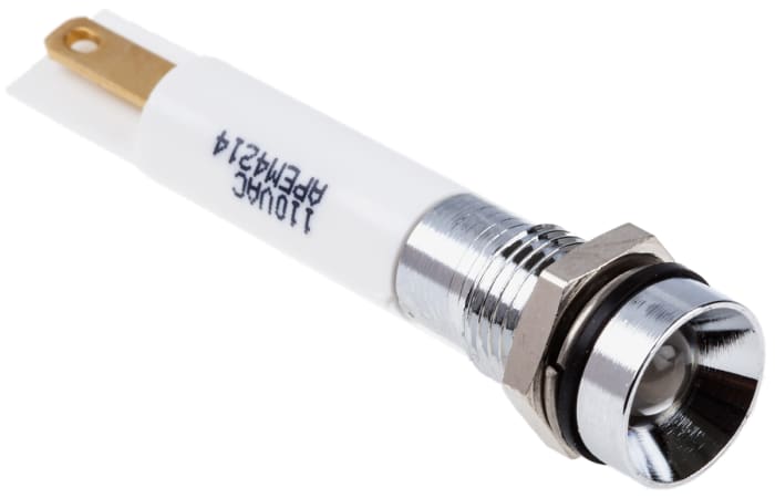RS PRO White Panel Mount Indicator, 220 V ac, IP67