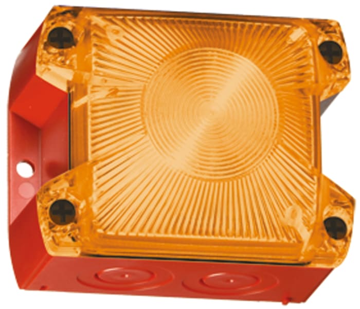 Pfannenberg PY X-S-05 Series Amber Flashing Beacon, 230 V ac, Panel Mount, Xenon Bulb