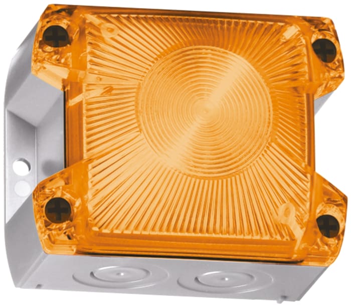 Pfannenberg PY X-S-05 Series Amber Flashing Beacon, 230 V ac, Panel Mount, Xenon Bulb