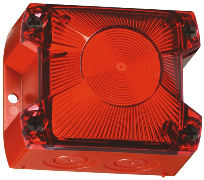 Pfannenberg PY X-S-05 Series Red Flashing Beacon 230V ac, Xenon Bulb Panel, IP66