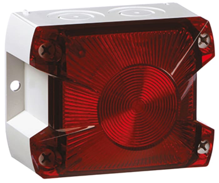 Pfannenberg PY X-S-05 Series Red Flashing Beacon, 24 V dc, Panel Mount, Xenon Bulb
