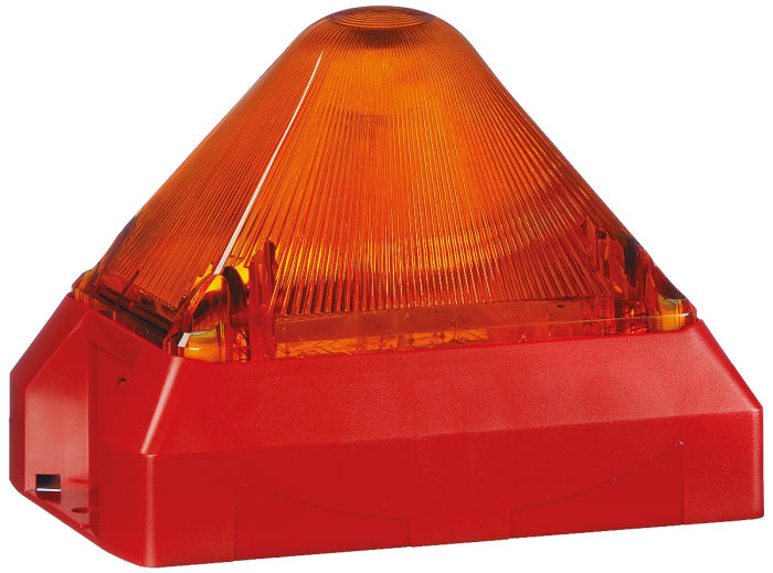 Pfannenberg PY X-M-05 Series Amber Flashing Beacon, 24 V ac/dc, Panel Mount, Xenon Bulb