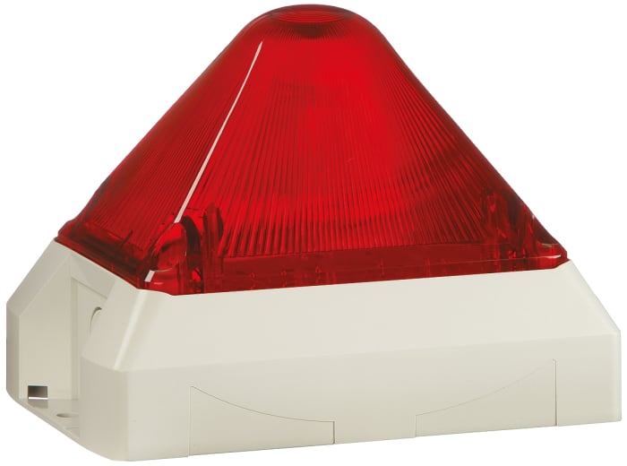 Pfannenberg PY X-M-05 Series Red Flashing Beacon, 24 V ac/dc, Panel Mount, Xenon Bulb