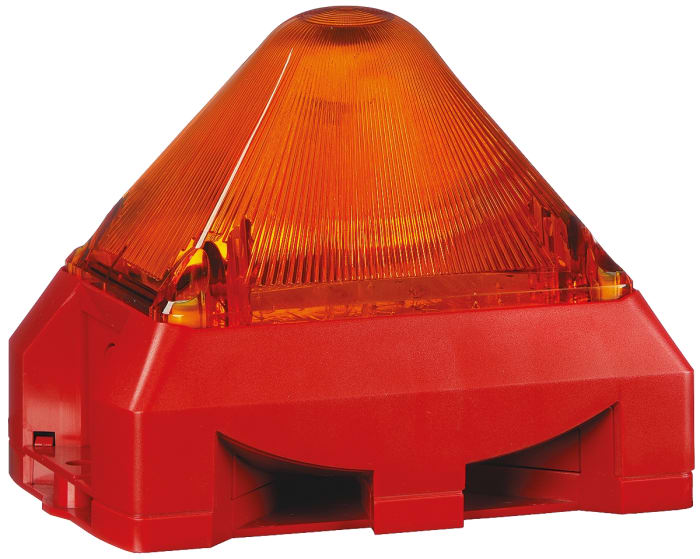Pfannenberg PY X-MA-05 Series Amber Sounder Beacon, 24 V ac/dc, Base Mount, 100dB at 1 Metre