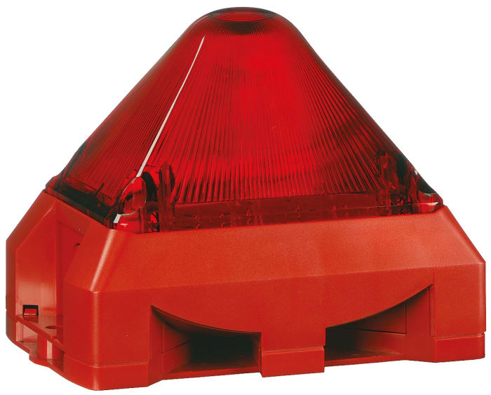 Pfannenberg PY X-MA-05 Series Red Sounder Beacon, 24 V ac/dc, Base Mount, 100dB at 1 Metre