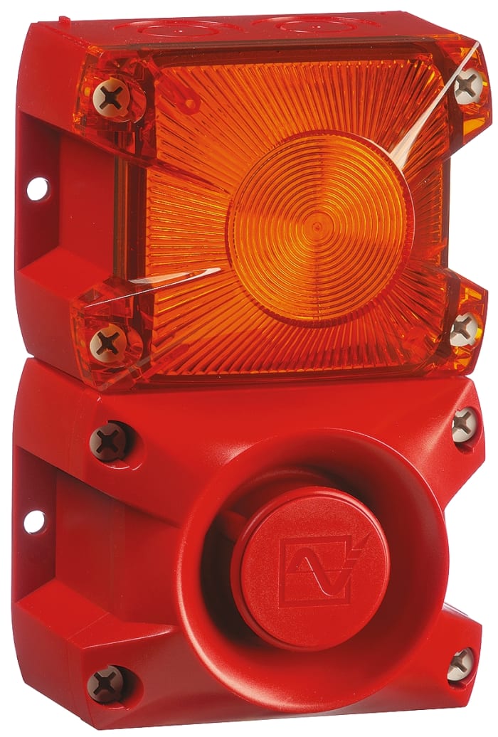 Pfannenberg PA X 1-05 Series Amber Sounder Beacon, 230 V ac, Base Mount, 100dB at 1 Metre