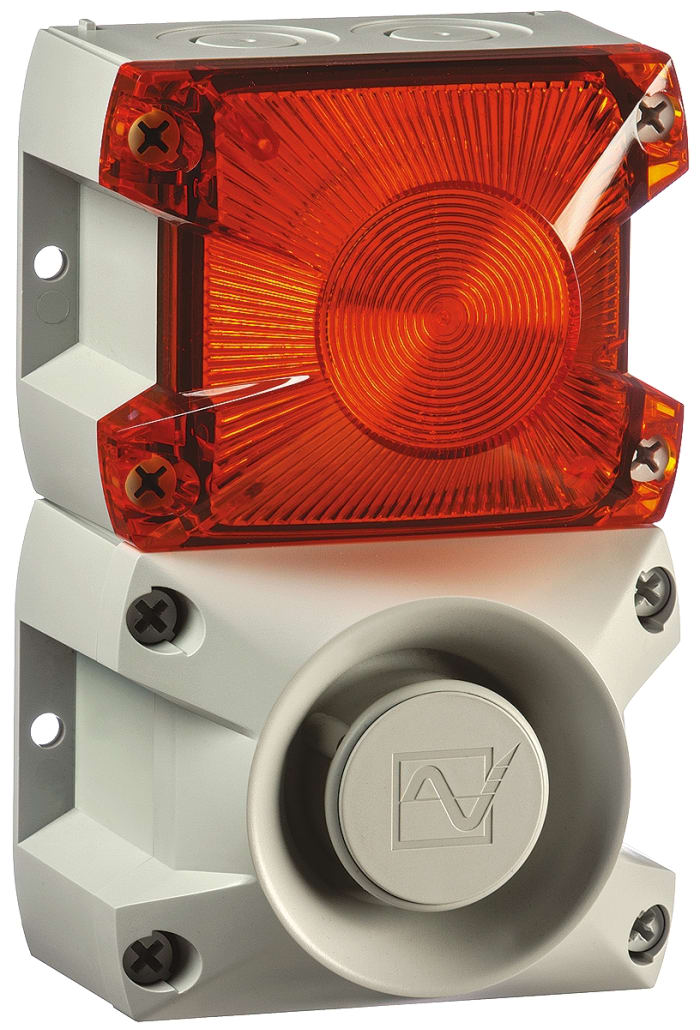 Pfannenberg PA X 1-05 Series Amber Sounder Beacon, 230 V ac, Base Mount, 100dB at 1 Metre