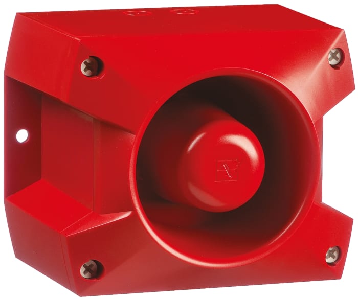 Avertisseur sonore Rouge Pfannenberg série PA 5, 24 V c.c., 105dB IP66