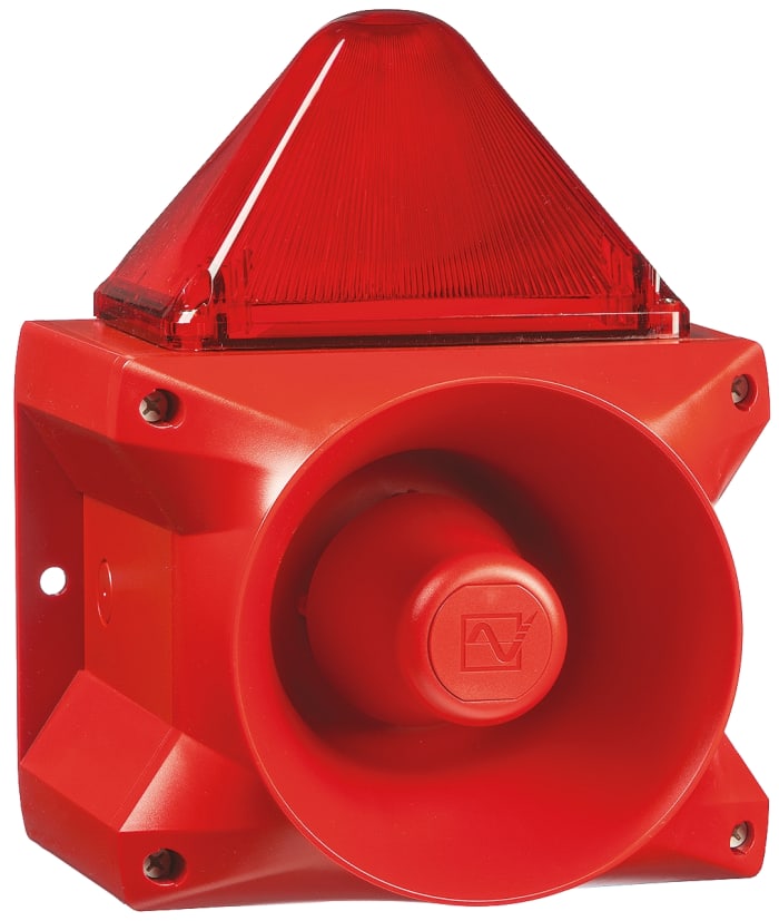 Combiné balise/sirène Pfannenberg série PA X 20-15, lentille Rouge au Xénon, 230 V c.a.