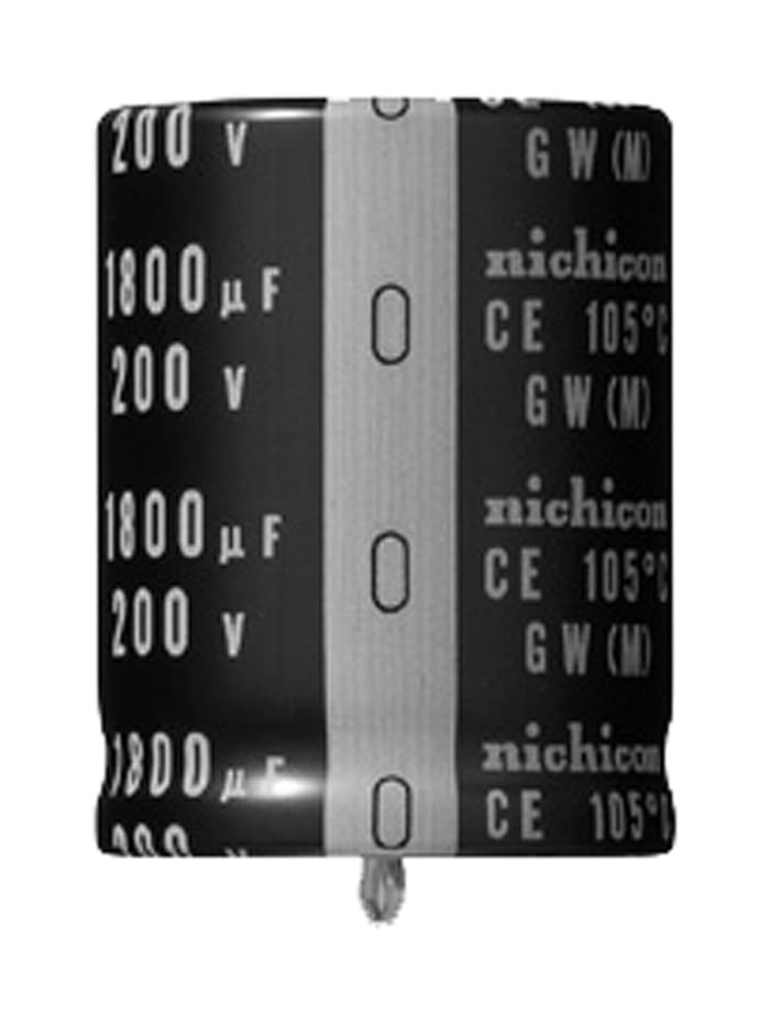 Nichicon 2200μF Aluminium Electrolytic Capacitor 200V dc, Snap-In - LGW2D222MELC45
