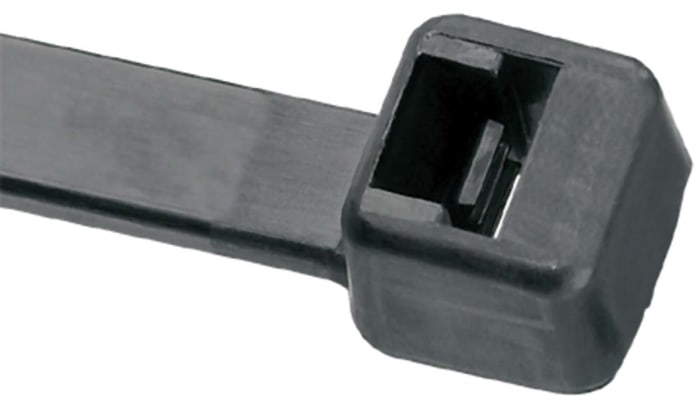 Panduit Cable Tie, Locking Cable Tie, 71mm x 1.8 mm, Black Nylon, Pk-100