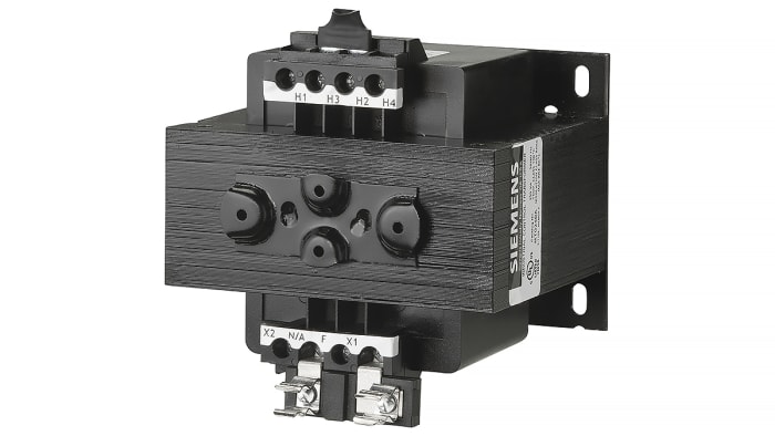 Siemens 200VA DIN Rail Transformer, 240 x 480, 230 x 460, 220 x 440V ac Primary, 120/115/110V ac Secondary