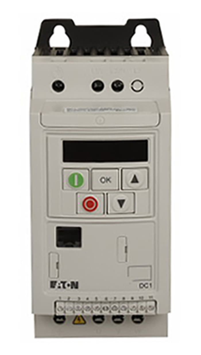 Eaton Inverter Drive, 0.37 kW, 3 Phase, 230 V, 2.3 A, PowerXL DC1 Series