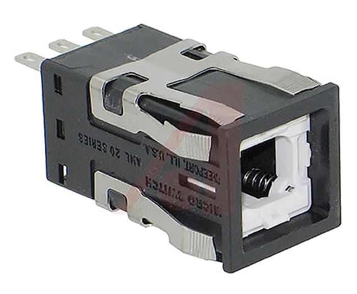 Buton / Buton Siviç / Buton Switch, 19,05 x 19,05mm, Tek Kutuplu Çift Atımlı (SPDT), Anlık