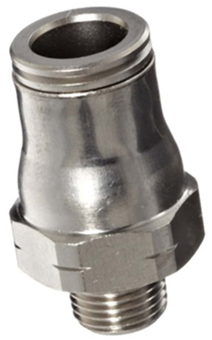 Legris LF3600 Series Straight Threaded Adaptor, R 1/4 Male to Push In 8 mm, Threaded-to-Tube Connection Style