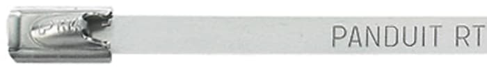 Panduit Cable Tie, Locking Cable Tie, 604mm x 6.4 mm, Metallic Stainless Steel, Pk-50