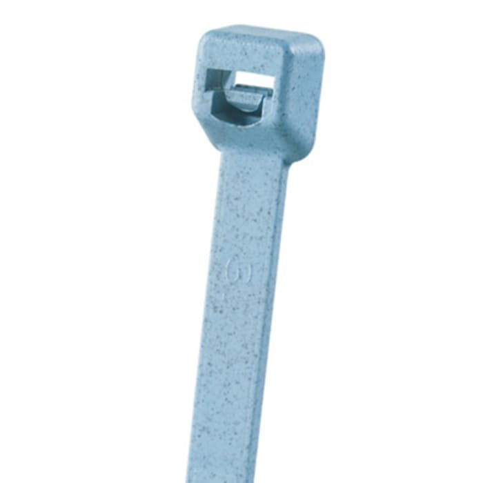 Panduit Cable Tie, Locking Cable Tie, 100mm x 2.5 mm, Light Blue Nylon, Pk-100