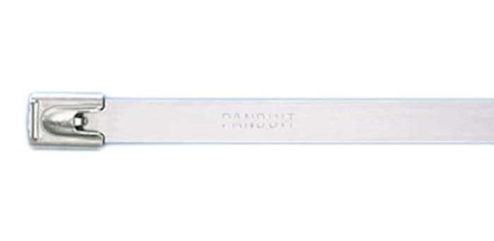 Panduit Cable Tie, Locking Cable Tie, 246mm x 7.9 mm, Metallic Stainless Steel, Pk-50
