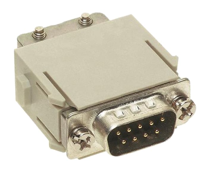 HARTING Heavy Duty Power Connector Module, 5A, Male, Han-Modular Series, 9 Contacts