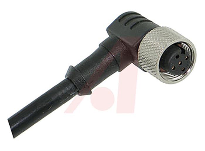 Banner Right Angle Female 5 way M12 to Unterminated Sensor Actuator Cable, 2m