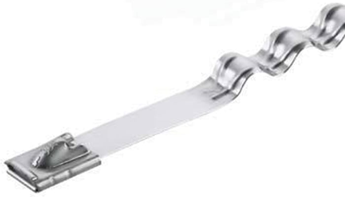 Panduit Cable Tie, Wave Ty, 259mm x 4.6 mm, Metallic Stainless Steel, Pk-50
