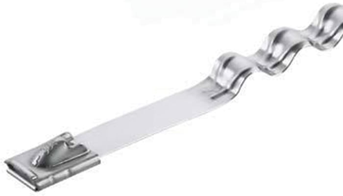 Panduit Cable Tie, Wave Ty, 362mm x 7.9 mm, Metallic Stainless Steel, Pk-50