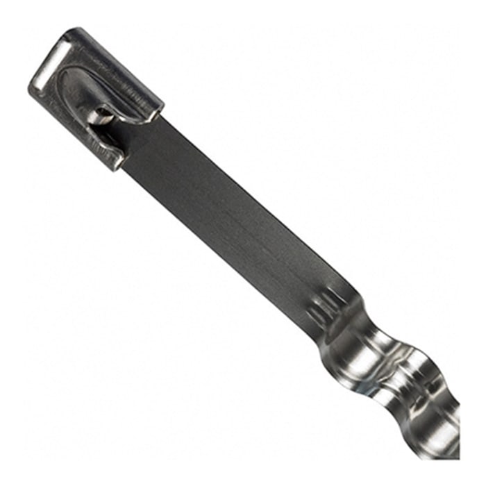 Panduit Cable Tie, Wave Ty, 362mm x 7.9 mm, Metallic Stainless Steel, Pk-250