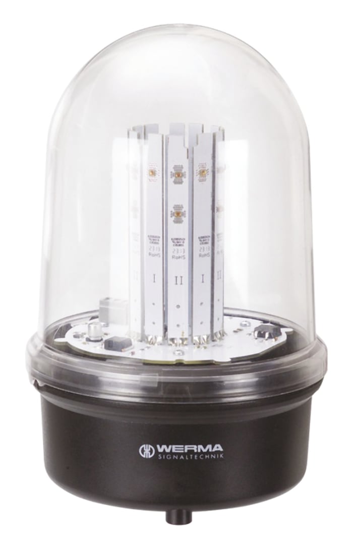 Balise Fixe à LED Rouge Werma série BM 280, 24 V c.c.