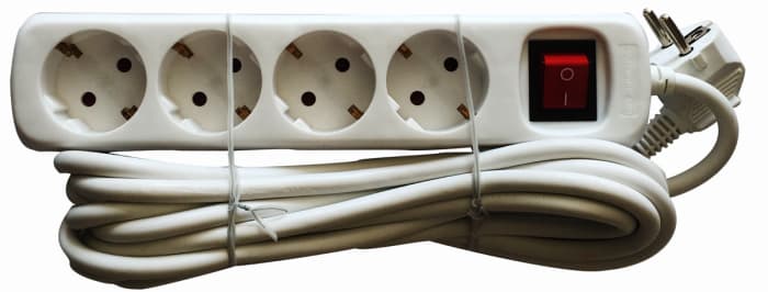 RS PRO EU 4 Gang Extension socket, 1.5m Cable, 250 V