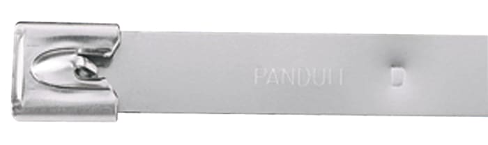 Brida Panduit MLT de Acero Inoxidable, 300mm x 12,7 mm, Bloqueo automático