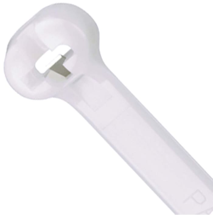 Panduit Cable Tie, Dome Top Barb Ty, 378mm x 7 mm, Natural Nylon, Pk-250