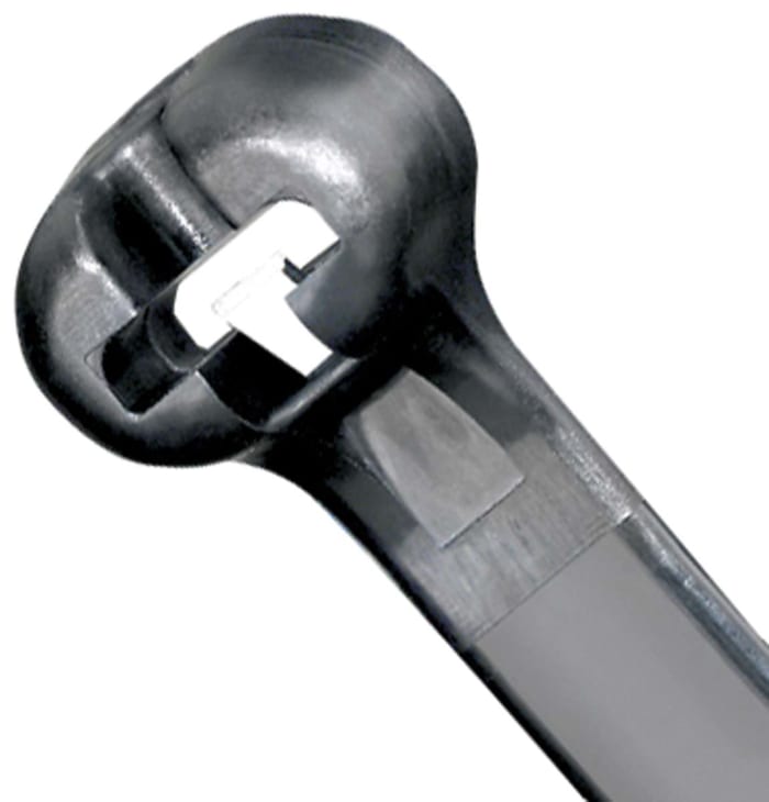 Panduit Cable Tie, Dome Top Barb Ty, 538mm x 7 mm, Black Nylon, Pk-100