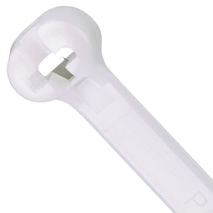 Panduit Cable Tie, Dome Top Barb Ty, 699mm x 7 mm, Natural Nylon, Pk-100