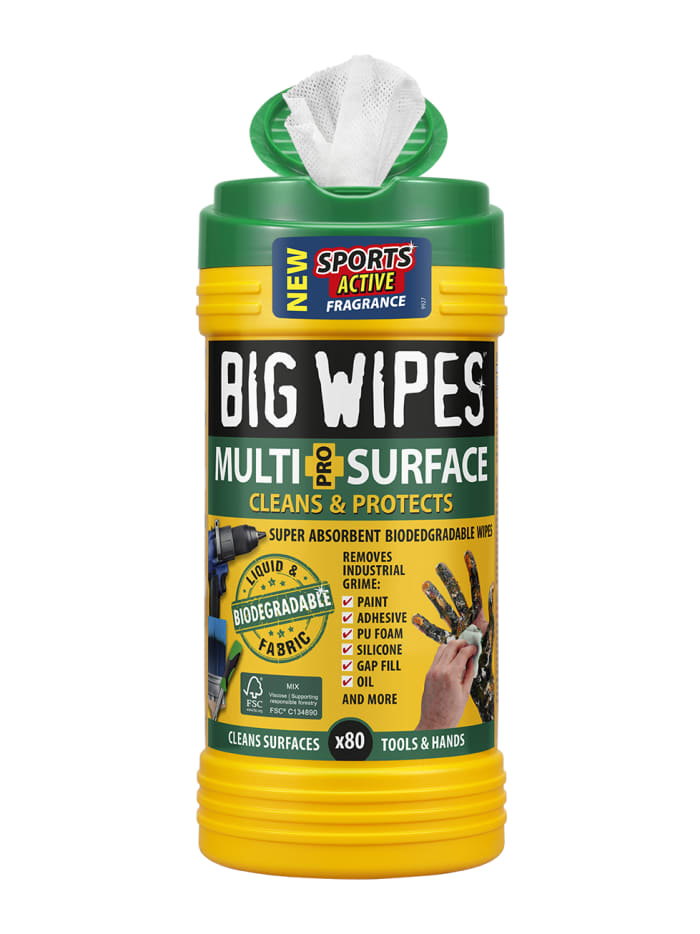 Jedno použití Dávkovač, počet ubrousků: 80, Bílá, Víceúčelové čištění Big Wipes Mokré