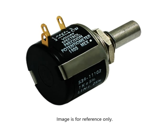 Vishay 534 5kΩ Rotary Potentiometer 10-Turns 1-Gang Bushing Mount, 534-1-1-502
