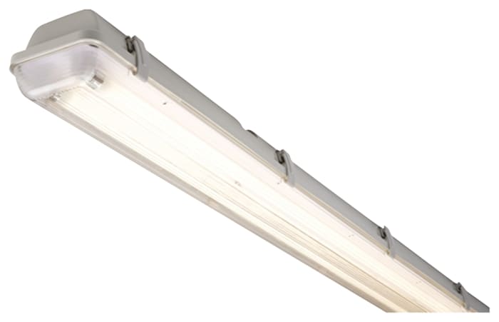 RS PRO 70 W Fluorescent Batten Light, 230 V Linear Twin Batten, 2 Lamp, 1.51 m Long, IP65