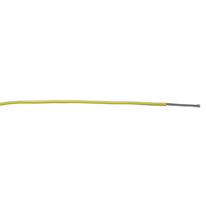 RS PRO Yellow 0.34mm² Hook Up Wire, 22 AWG, 7/0.25 mm, 250m, PVC Insulation