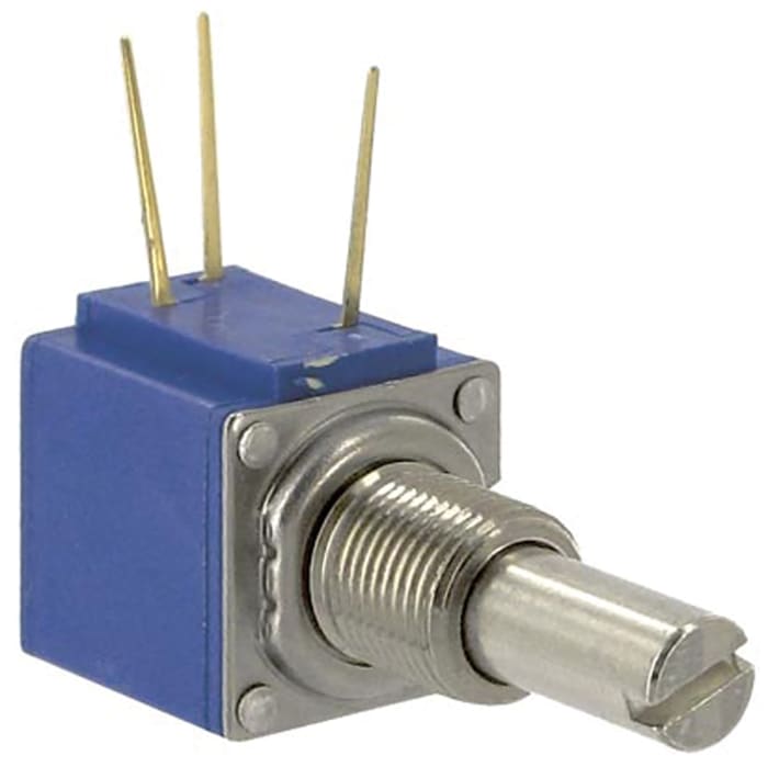 Bourns 83 10kΩ Rotary Potentiometer 10-Turns 1-Gang Bushing Mount, 83A1A-B28-J15L