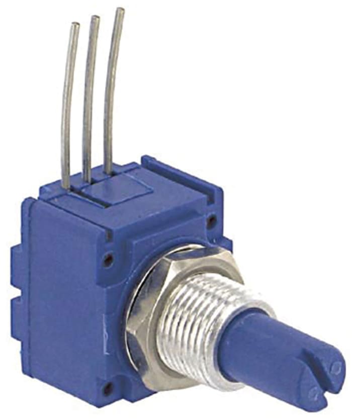 Bourns 100kΩ Rotary Potentiometer 1-Gang Panel Mount, 91A1A-B24-B20L