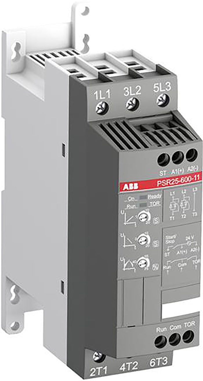 Démarreur progressif progressif, triphasé ABB PSR, 11 kW 208 → 600 V c.a. 25 A